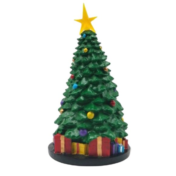 Christmas Tree Peek A Boo Santa Star LED Light 10.6" Table Center Ornament Decor - Picture 5 of 13